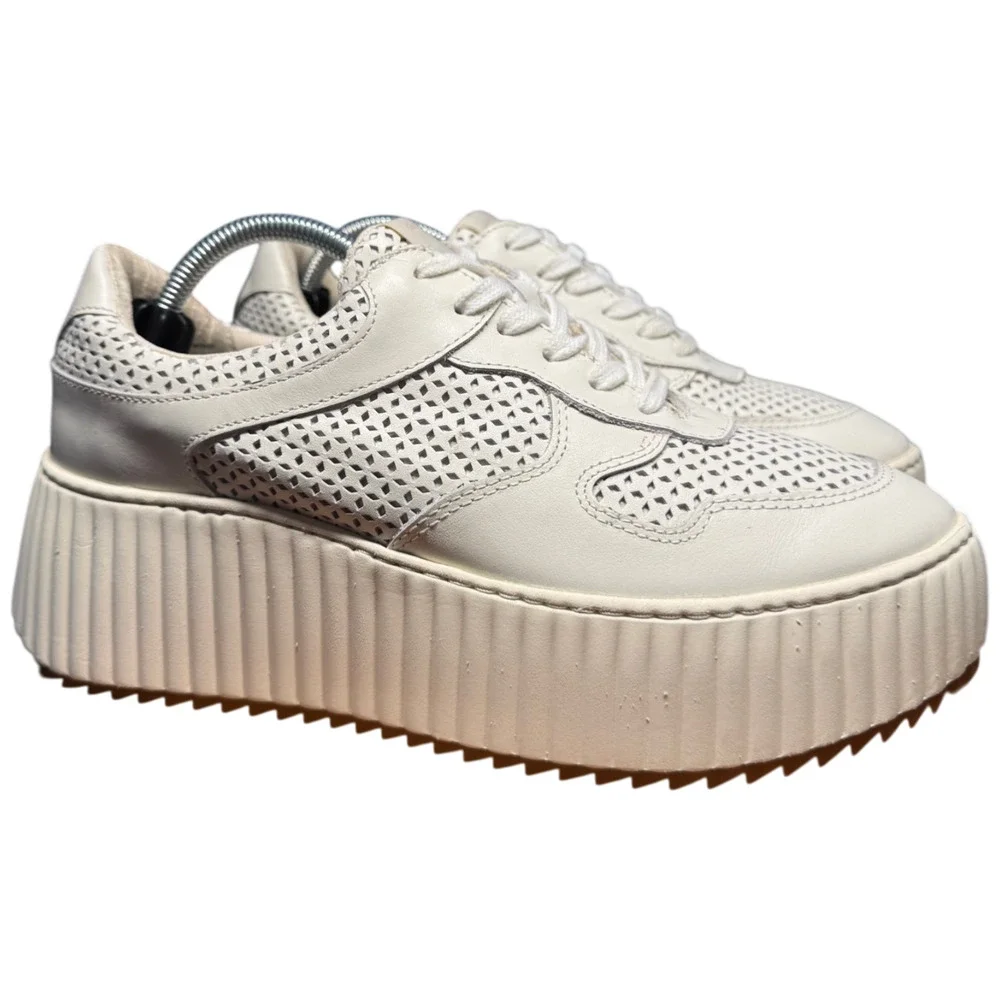 Dolce Vita Dashia Women's 7.5 White Leather Platform Sneakers